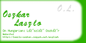 oszkar laszlo business card